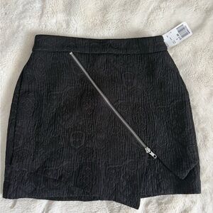 Forever 21 Black Textured Mini Skirt